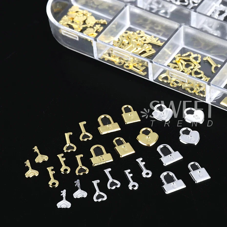 12 Grids Gold Silver Metal Loc - đánh giá và giá Gold Foil Flakes