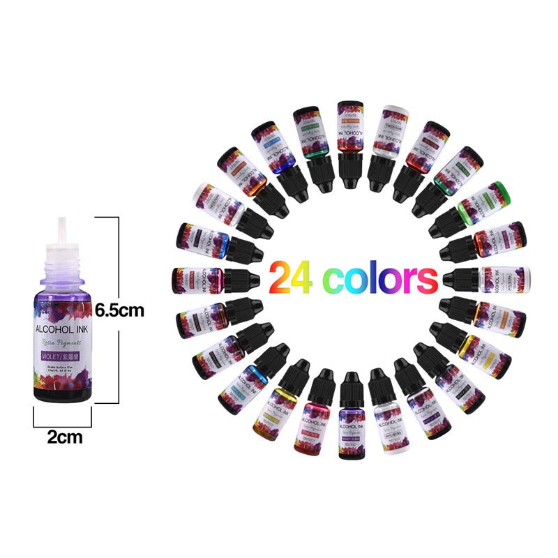 24 Màu/Bộ 10Ml Nhựa Sắc Tố Ngh - đánh giá và giá Resin Pigment Set