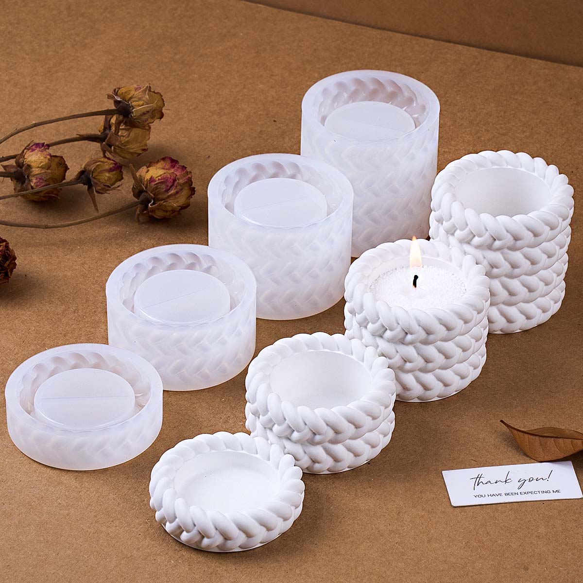 1/2/3/4 Floors Hemp Rope Candl - đánh giá và giá Coaster Mold Round
