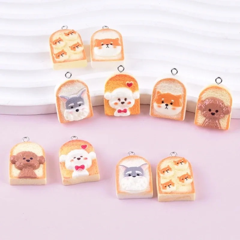 10Pcs Cute Toast Dog Resin Pen - đánh giá và giá Resin Crafts Diy