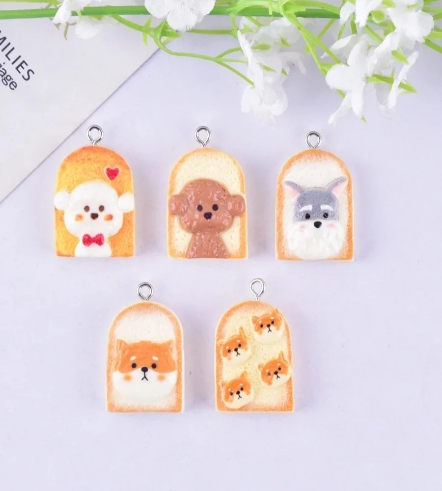 10Pcs Cute Toast Dog Resin Pen - đánh giá và giá Resin Crafts Diy