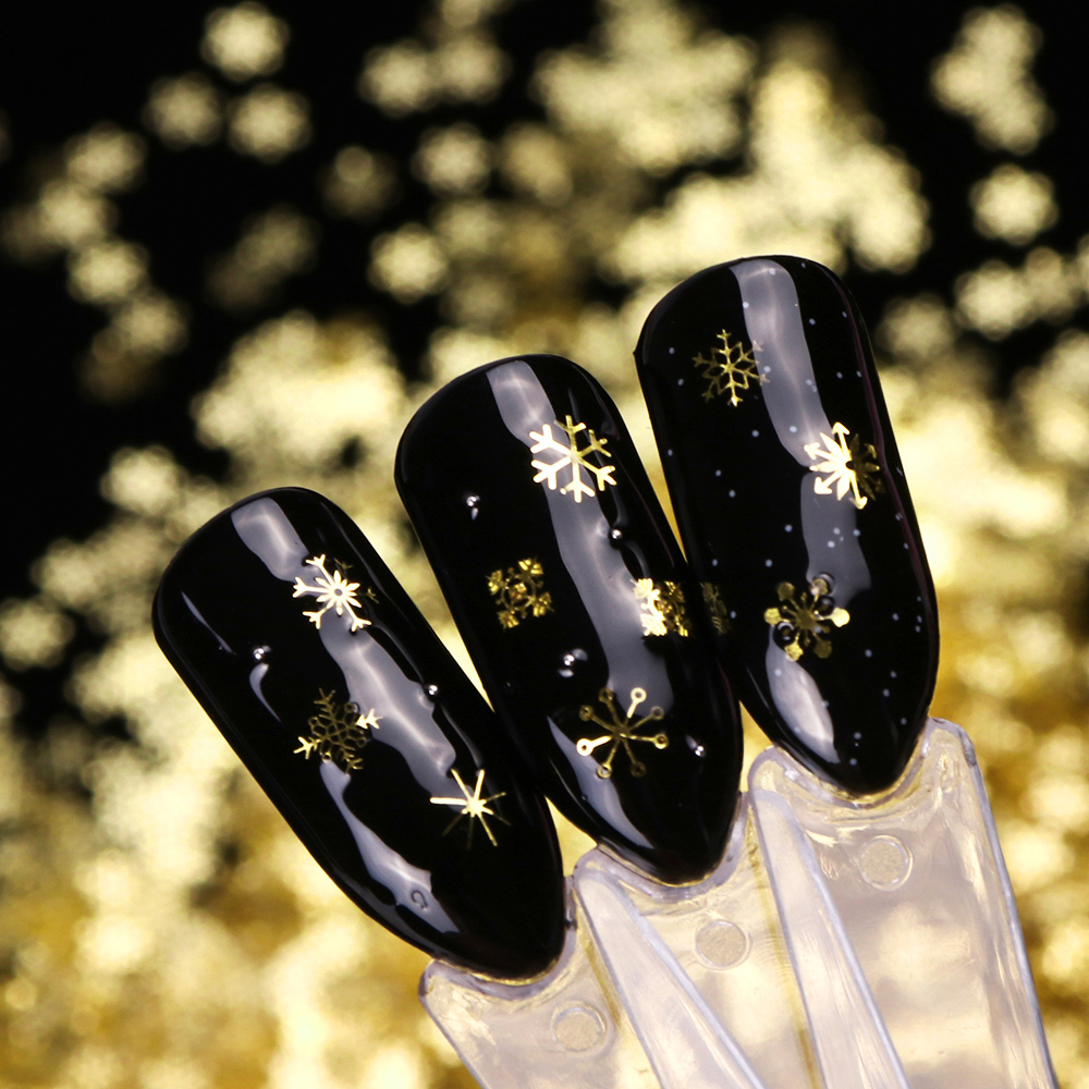 1 BOX Hollow Out Gold Nail Gli - đánh giá và giá Gold Foil Flakes
