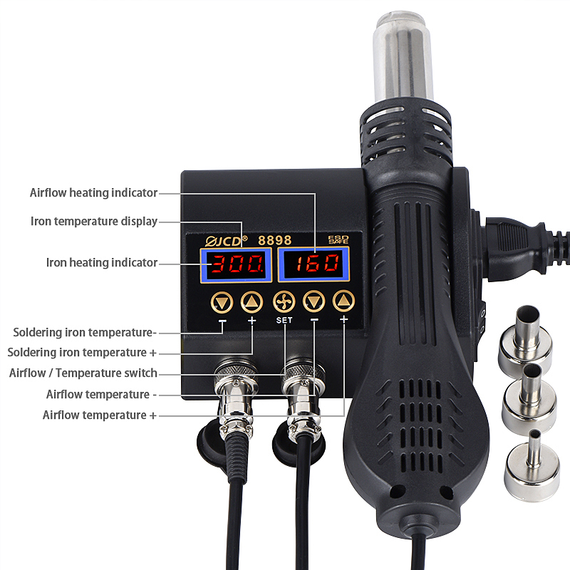 2 Trong 1 750W Không Khí Nóng  - đánh giá và giá Heat Gun Small