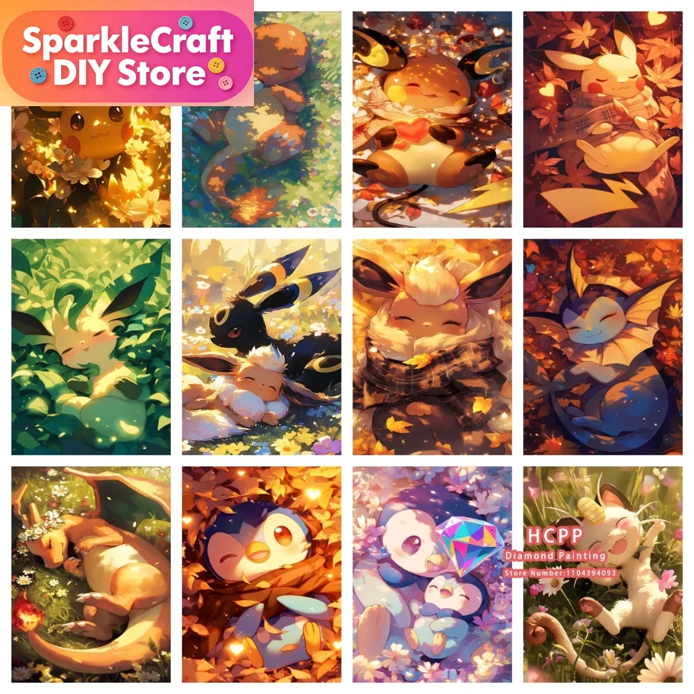 1pc frameless Cartoon Pokemon  - đánh giá và giá Resin Craft Kit