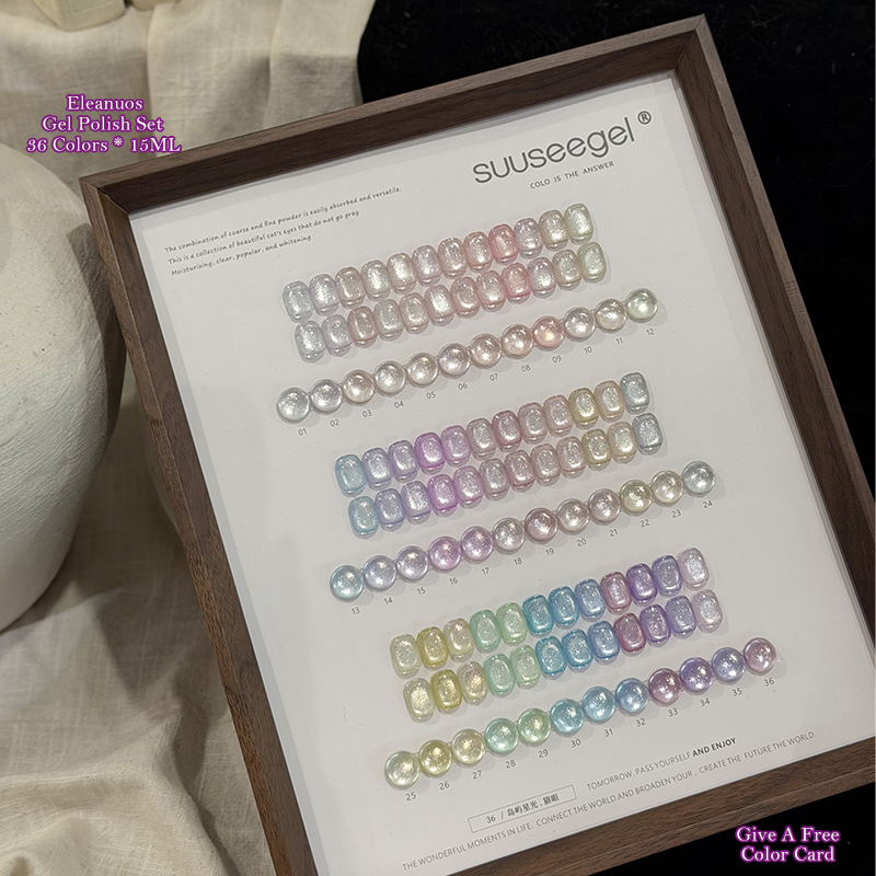 36 Colors Cat Eye Gel Polish S - đánh giá và giá Resin Glitter Pack